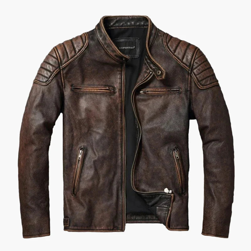 Veste motard ajustée pour homme style urbain tendance