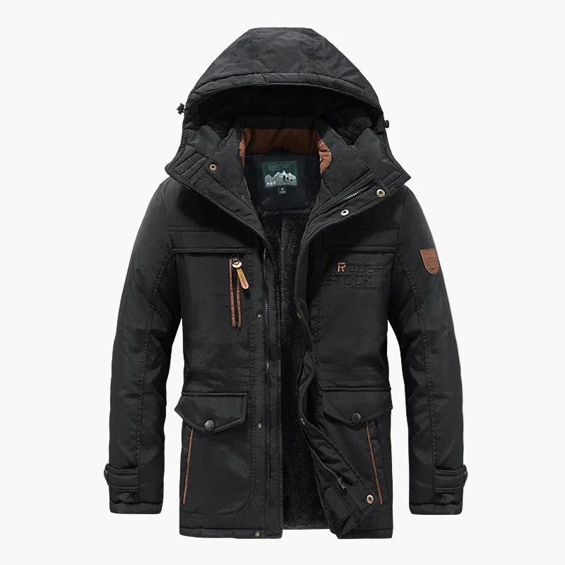 Heren winterjas outdoor stijl waterdicht met capuchon – ideaal voor wandelen en vrije tijd