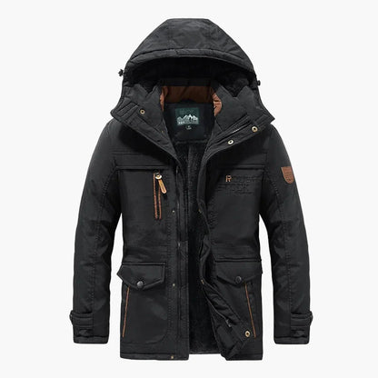 Heren winterjas outdoor stijl waterdicht met capuchon – ideaal voor wandelen en vrije tijd