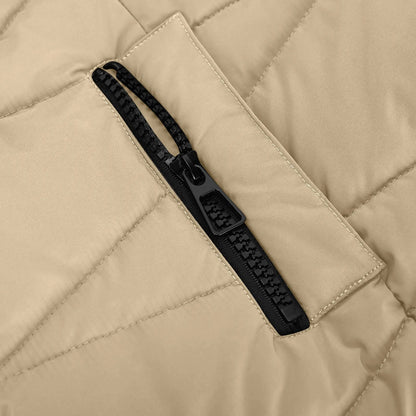 Lange winterjas voor dames - Gewatteerde donsjas met capuchon, winddicht, chique en casual stijl