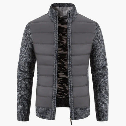 Men's casual urban style long-sleeve jacket with zipper closure
