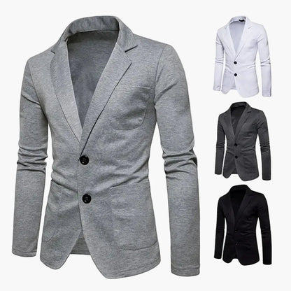 Avslappnad herrblazer i modern stil för affärer eller fritid