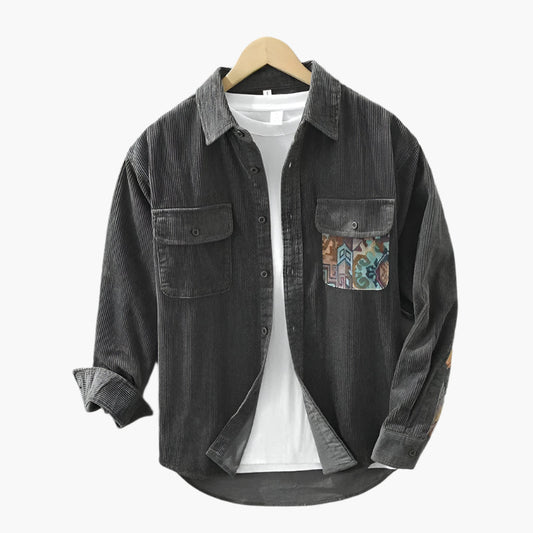 Chemise à côtes style décontracté pour homme – Mode urbaine et élégante