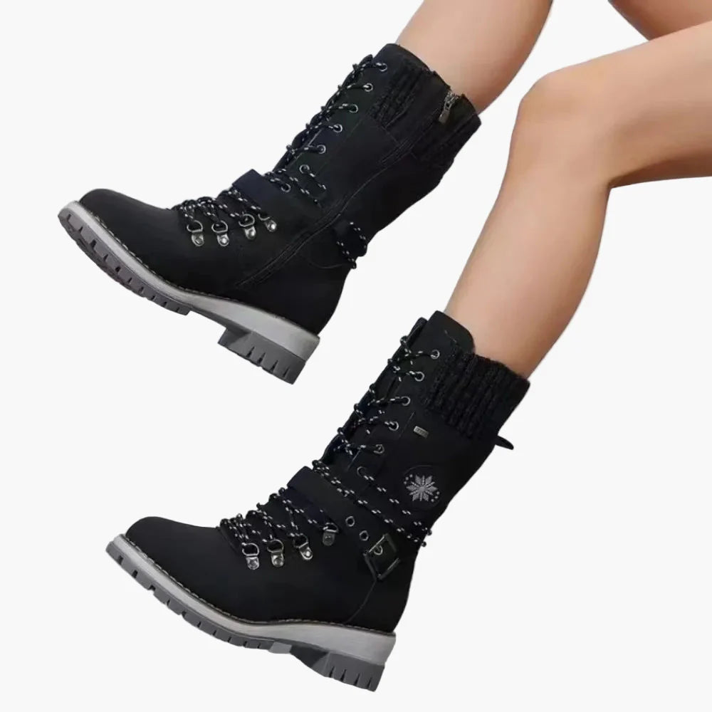 Hoge winterlaarzen voor dames in urban hiking stijl