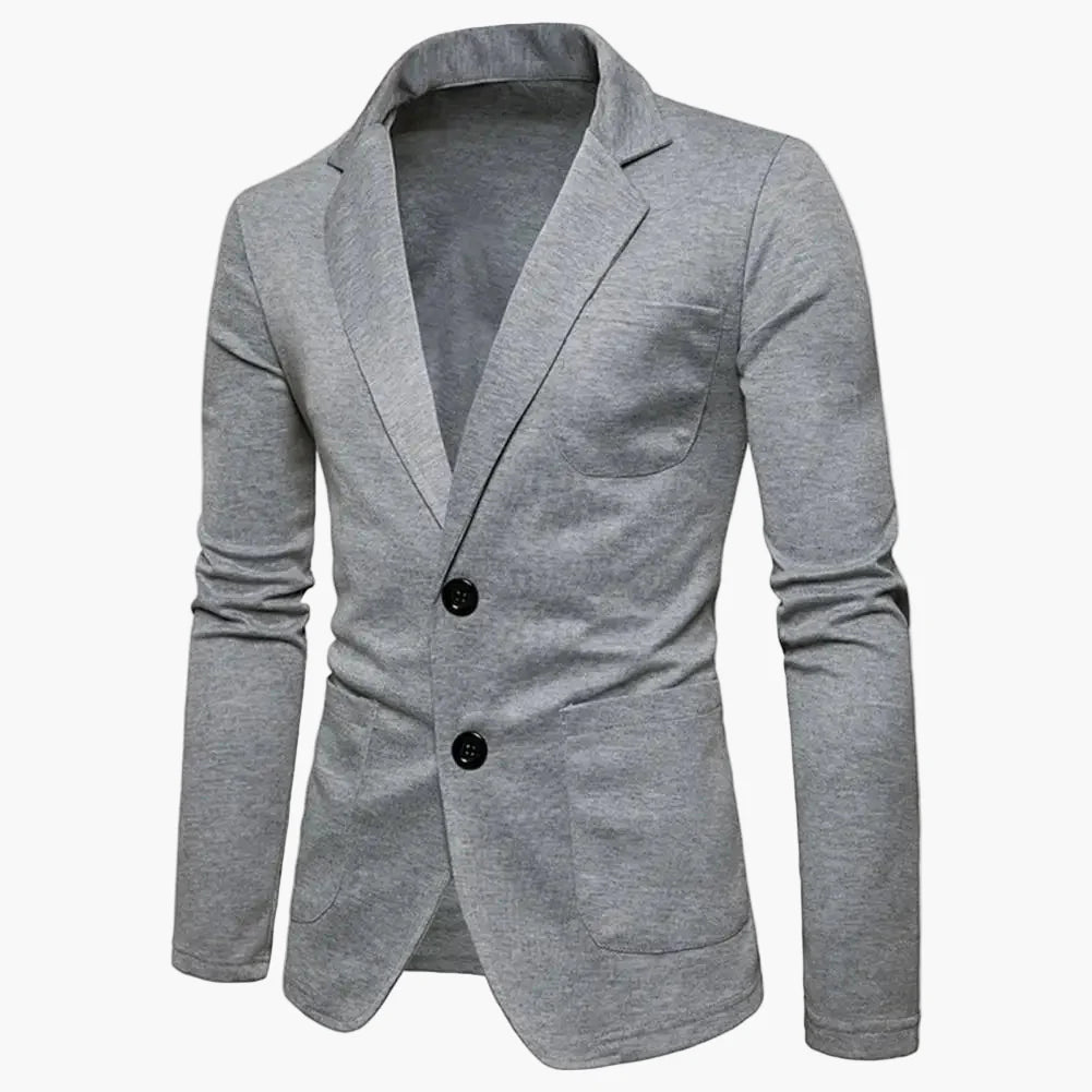 Avslappnad herrblazer i modern stil för affärer eller fritid