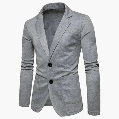 Avslappnad herrblazer i modern stil för affärer eller fritid