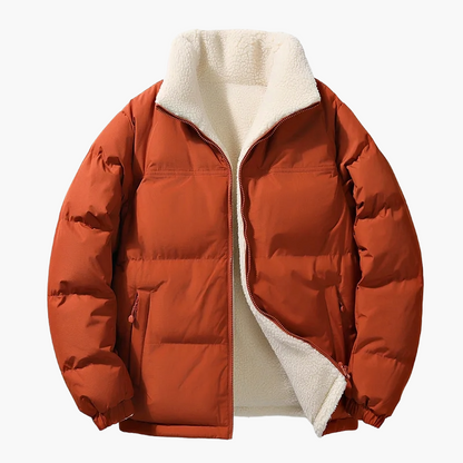 Chaqueta acolchada para hombre estilo urbano corte holgado con forro cálido