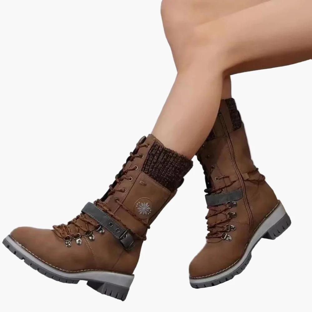 Hoge winterlaarzen voor dames in urban hiking stijl