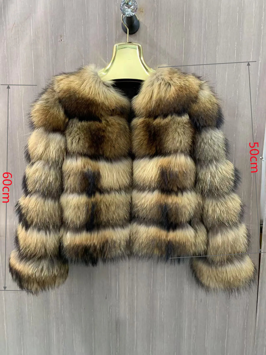 Manteau long à capuche aspect fourrure marron clair et foncé