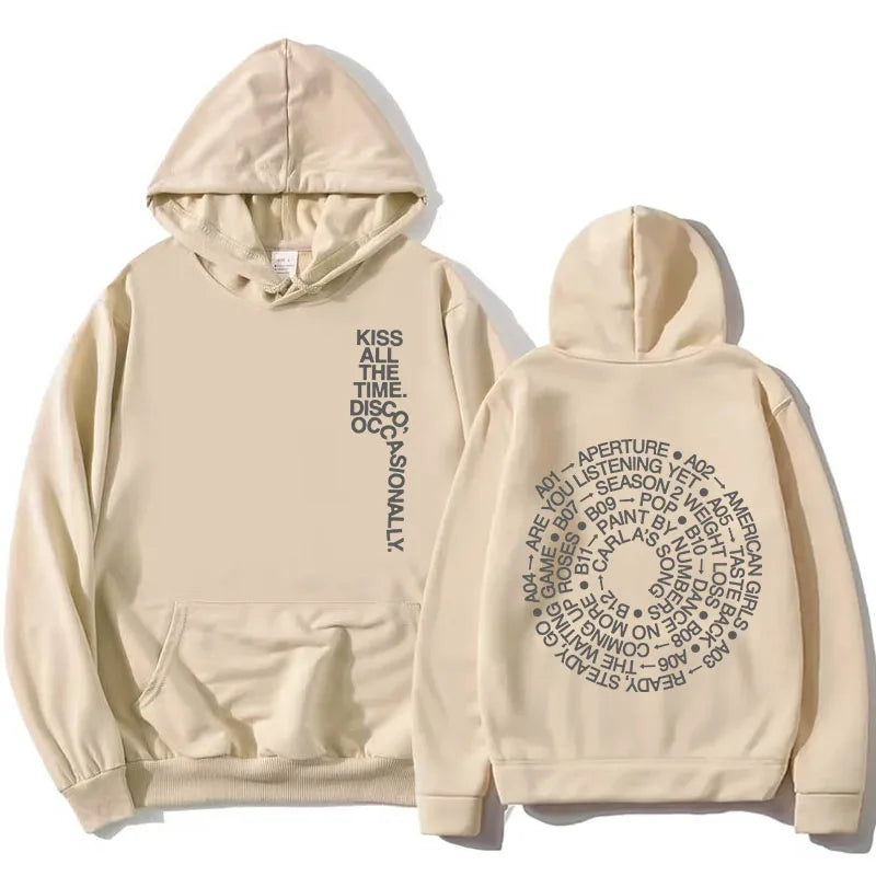 Sweat à capuche unisexe avec imprimé graphique devant et dos, plusieurs motifs et couleurs