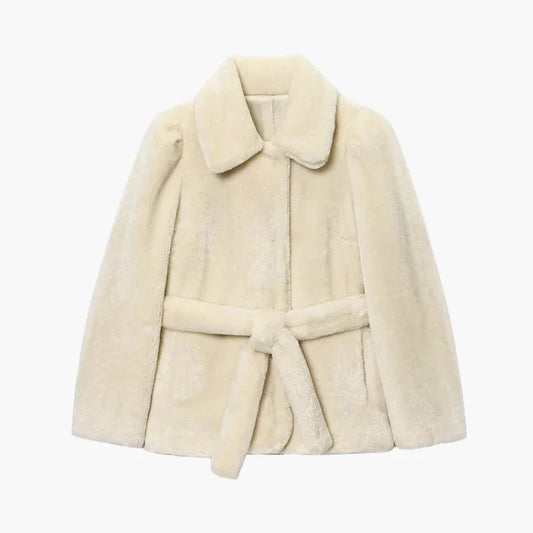 Cappotto donna con cintura stile elegante per l'inverno e le occasioni formali