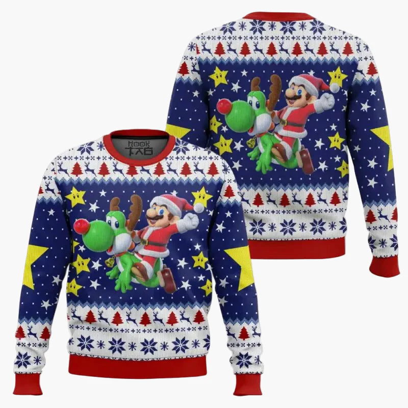 Unisex retro gaming style sweatshirt Super Mario Bros – Original sweater for video game fans