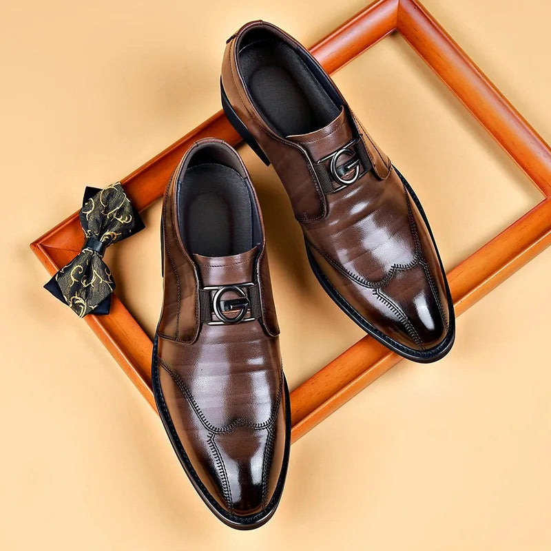 Tom – Chaussures de Ville en Respirant pour Hommes