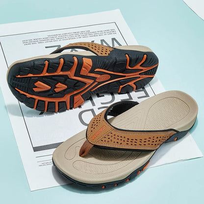 Tongs de sport homme avec soutien de la voûte plantaire – Sandales confort pour marche, plage et activités extérieures