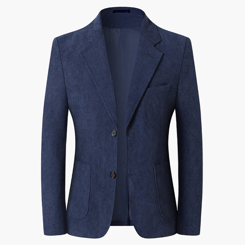 Avslappnad herrblazer med klassisk elegans för affärer och fritid