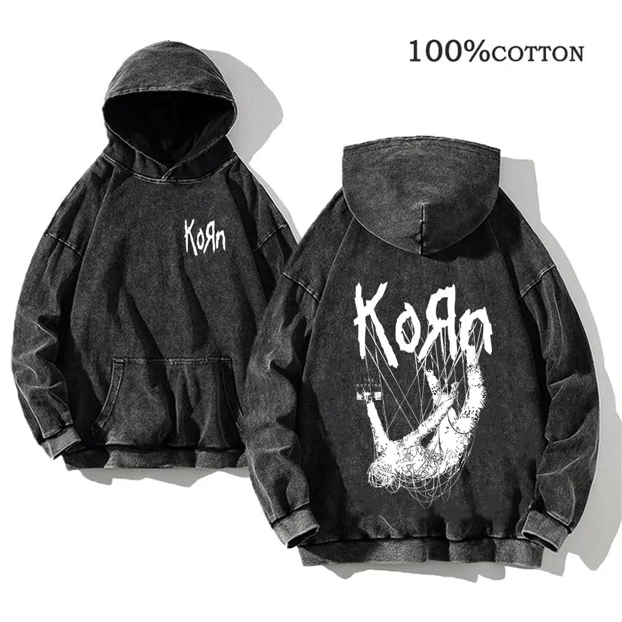 Sweat à Capuche Noir Décontracté à Imprimés Graphiques Variés