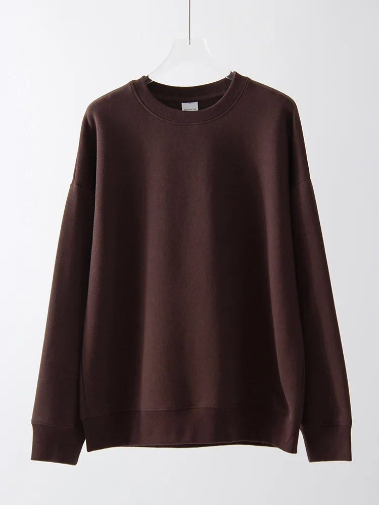 Sweat-shirt basique col rond à manches longues pour homme ou femme