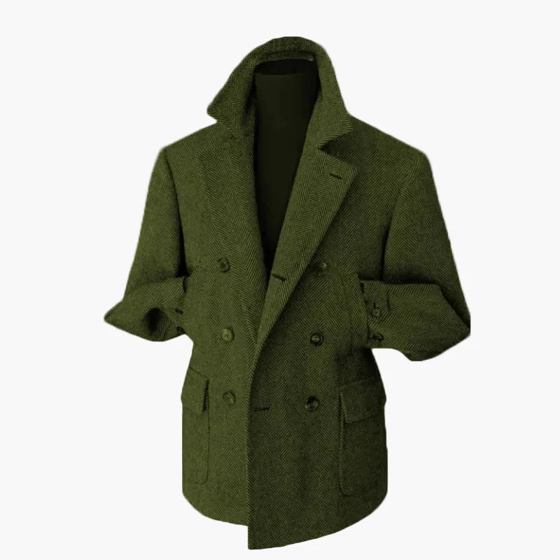 Veste blazer croisée style vintage pour homme – Élégance classique pour occasions habillées et décontractées