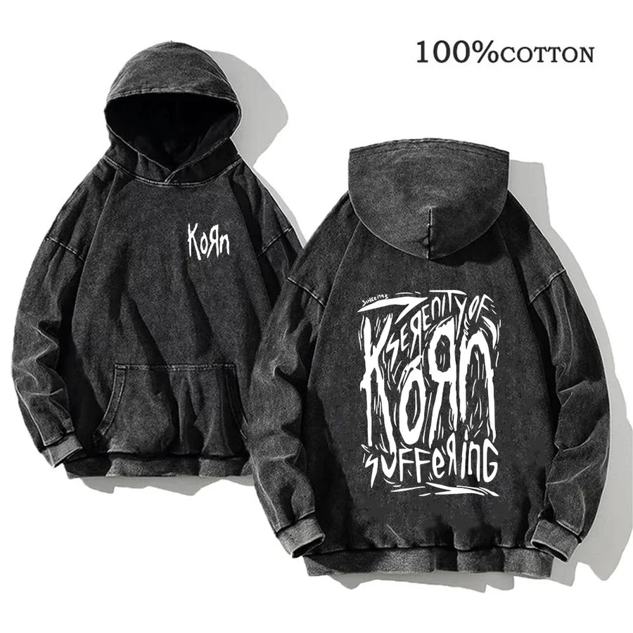 Sweat à Capuche Noir Décontracté à Imprimés Graphiques Variés