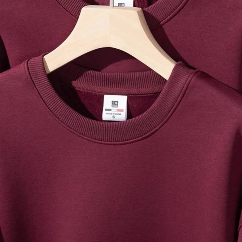 Sweat-shirt Unisexe Col Rond Doublure Douce Intérieure Plusieurs Couleurs