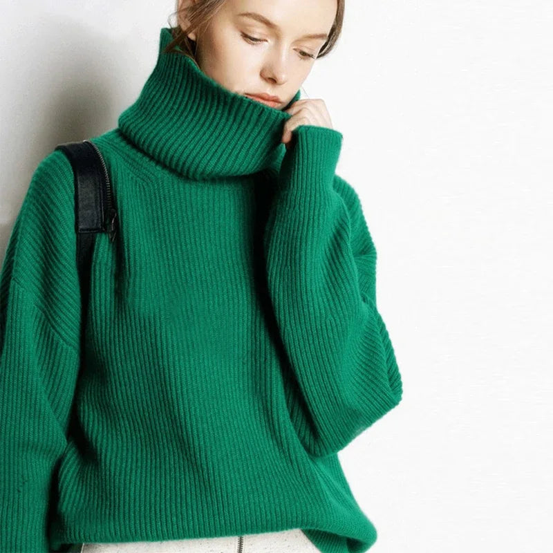 Oversize polotröja för dam – avslappnad och trendig stil
