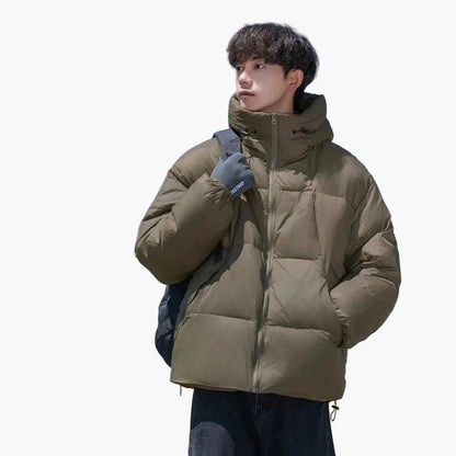Oversized unisex dunjacka med huva i urban stil för vinter – Perfekt för vardag och utomhus