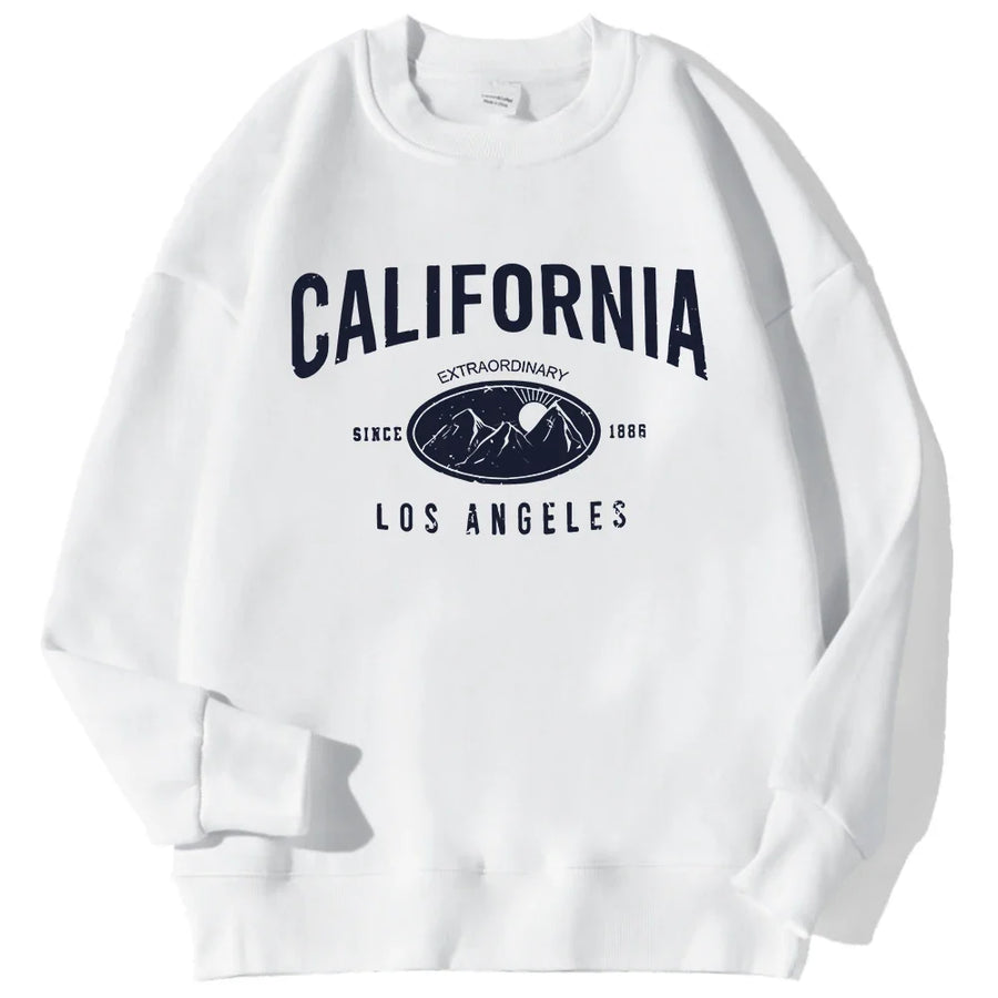 Unisex rundhalsad sweatshirt med bokstavstryck i ledig stil