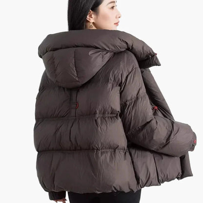 Oversized dunjacka för kvinnor i urban stil för en avslappnad look under vintern