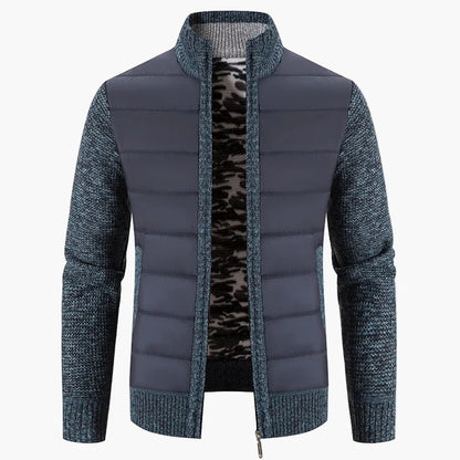 Men's casual urban style long-sleeve jacket with zipper closure