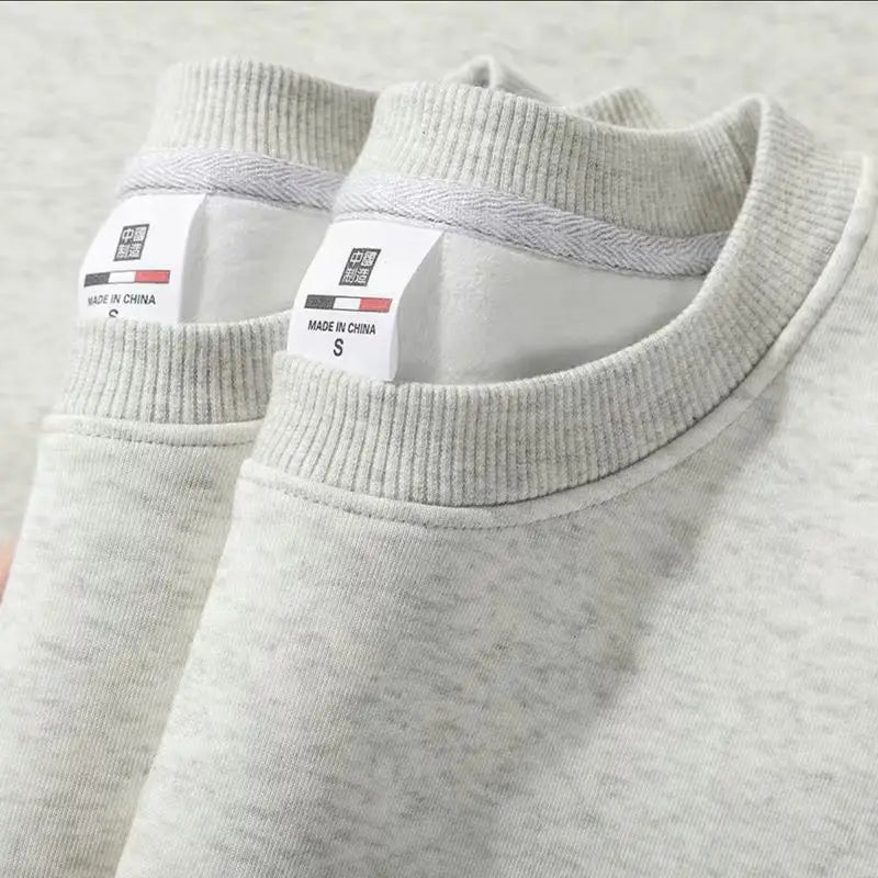 Sweat-shirt Unisexe Col Rond Doublure Douce Intérieure Plusieurs Couleurs