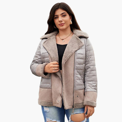 Chaqueta de invierno para mujer talla grande estilo urbano casual