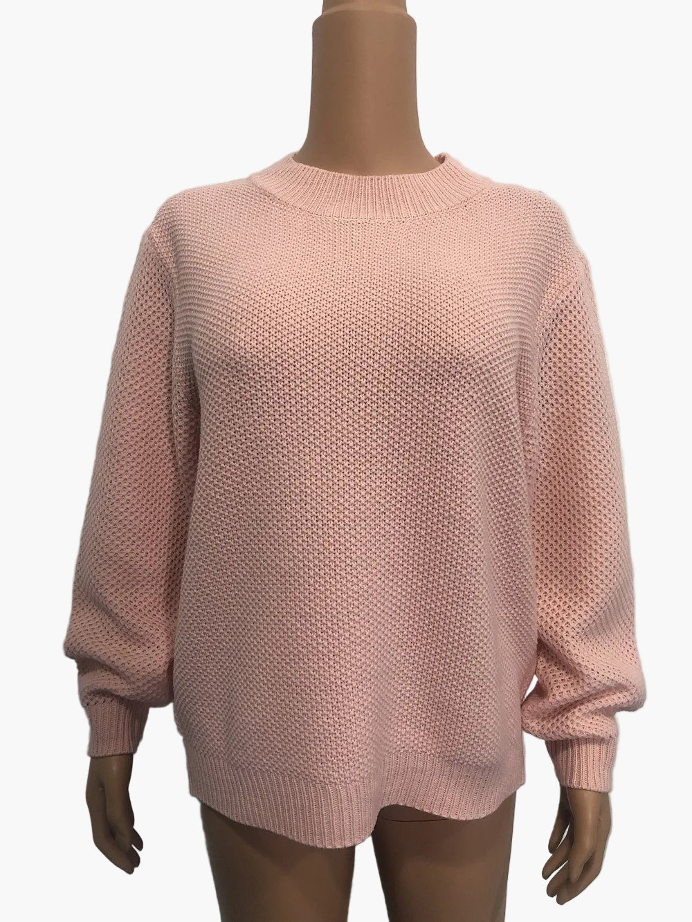 Pull ample femme style décontracté manches ballon tricot chic automne hiver