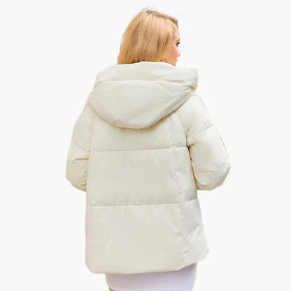 Chaqueta de invierno acolchada con capucha para mujer, estilo urbano y moderno