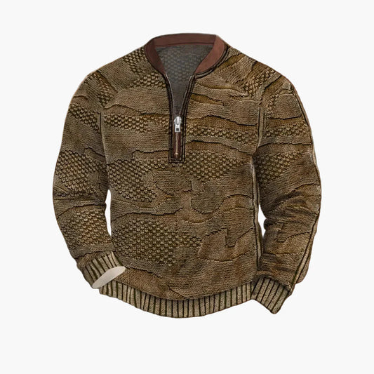 Sweat-shirt homme demi-zip style urbain tendance pour printemps et automne
