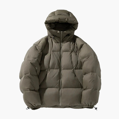 Oversized unisex dunjacka med huva i urban stil för vinter – Perfekt för vardag och utomhus