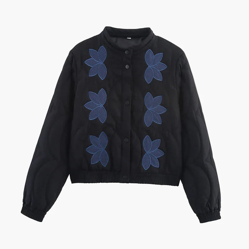 Chaqueta casual para mujer estilo bohemio con flores de moda