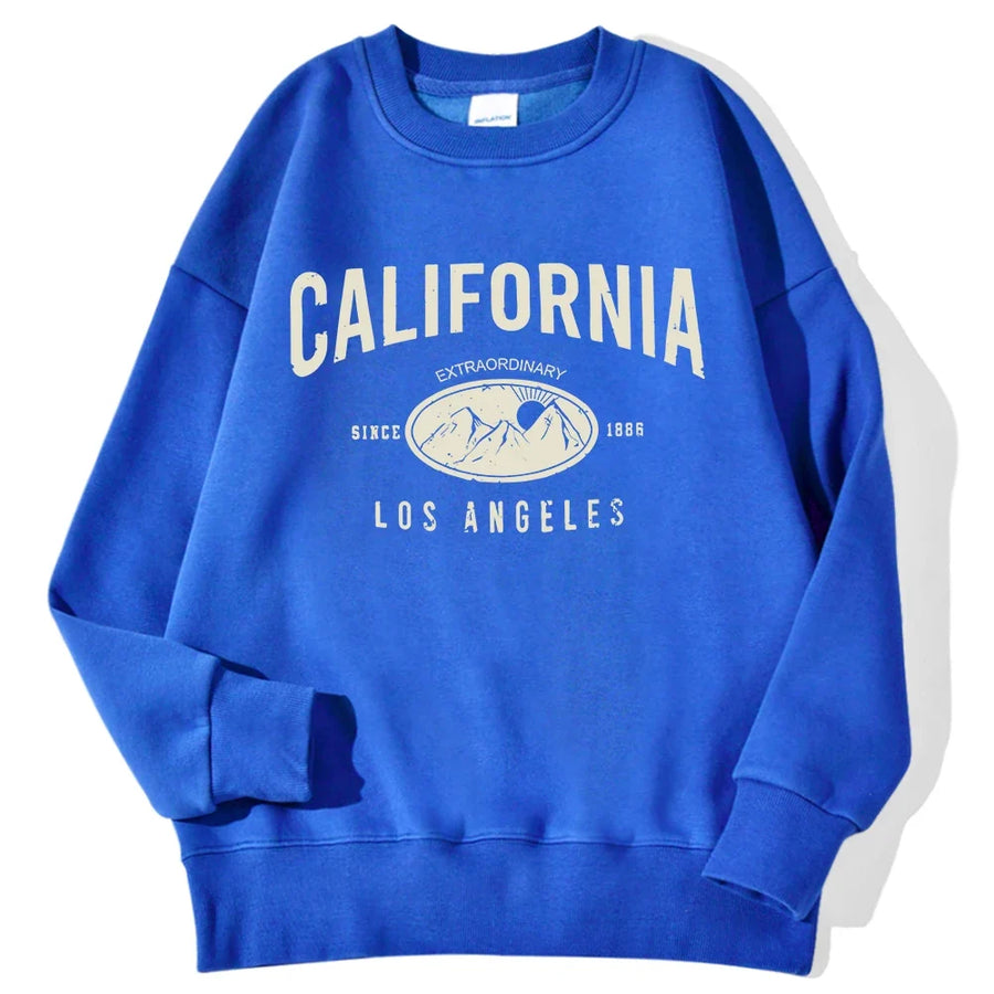 Unisex rundhalsad sweatshirt med bokstavstryck i ledig stil