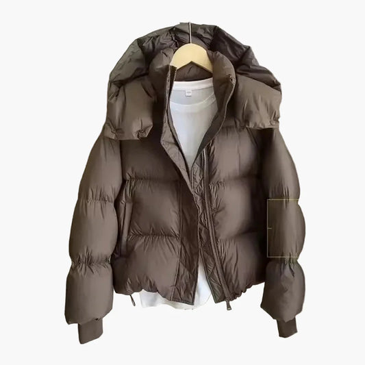 Thick hooded down jacket for women casual style winter