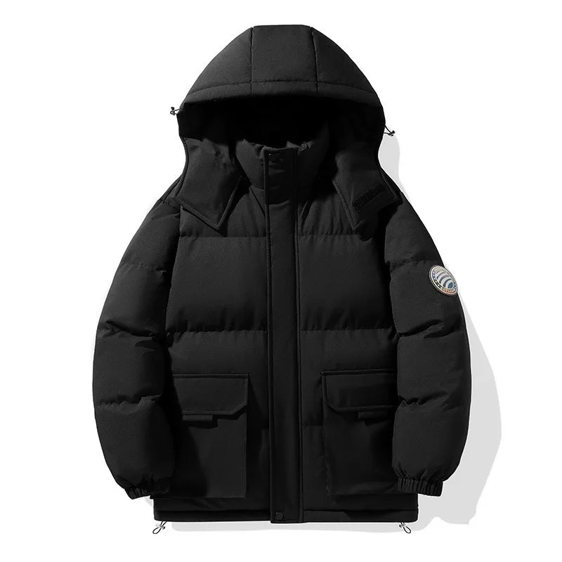 Chaqueta acolchada urbana con capucha para hombre