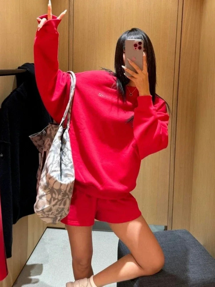 Lös sweatshirt för kvinnor i urban avslappnad stil