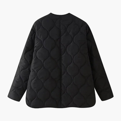 Chaqueta acolchada ligera de estilo casual para mujer, ideal para otoño y primavera