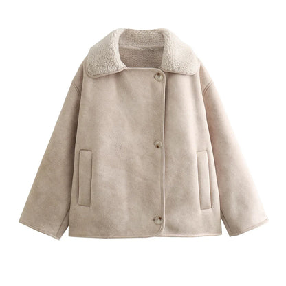 Chaqueta Oversize Mujer Estilo Urbano Elegante para Otoño e Invierno