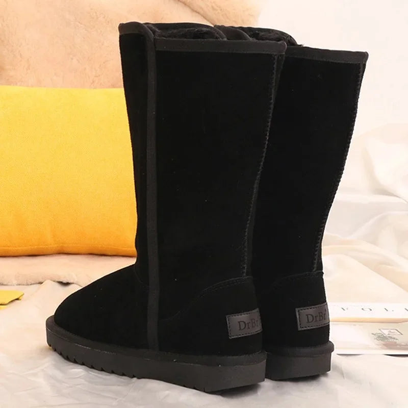 Bottes d'hiver hautes pour femme style classique confort douillet