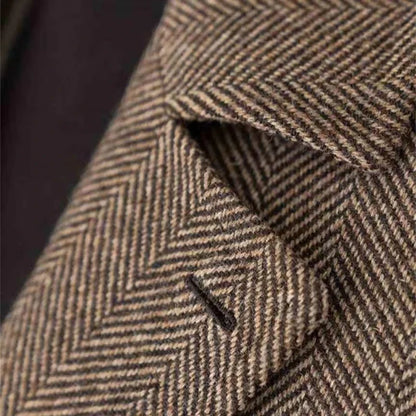Veste blazer croisée style vintage pour homme – Élégance classique pour occasions habillées et décontractées