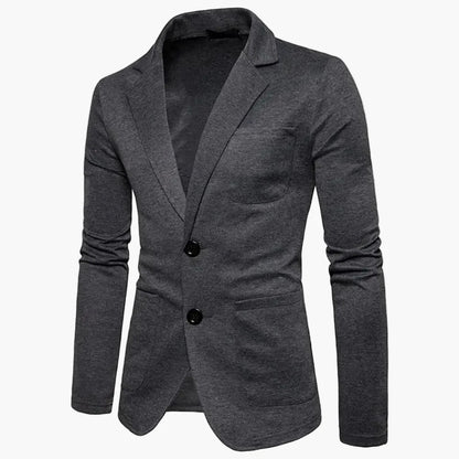 Avslappnad herrblazer i modern stil för affärer eller fritid