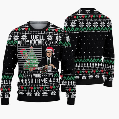 Maglione di Natale Uomo Stile Maglione Brutto – Umorismo Serie TV, Festa di Natale