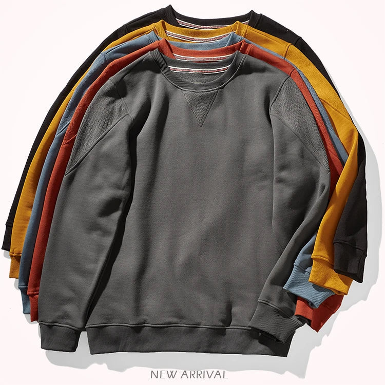 Felpa da uomo girocollo, vestibilità casual, disponibile in diversi colori