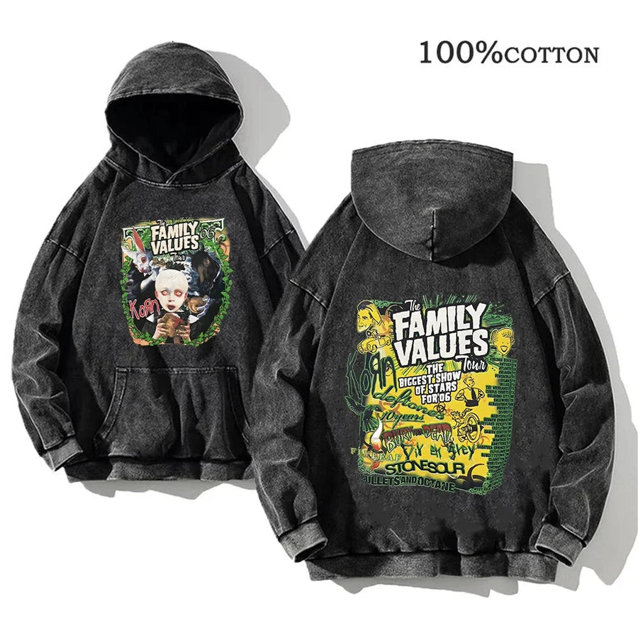 Sweat à Capuche Noir Décontracté à Imprimés Graphiques Variés