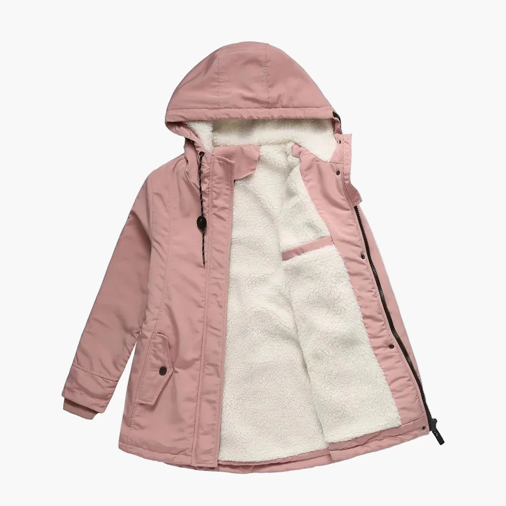 Abrigo de Invierno para Mujer con Capucha Estilo Casual Caliente para Exterior