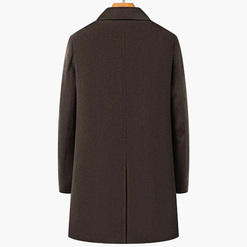 Cappotto Classico Doppiopetto da Uomo Stile Elegante Invernale